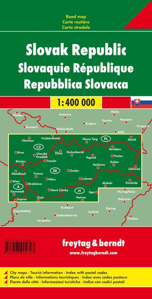 Slowakische Republik 1 : 400 000. Autokarte