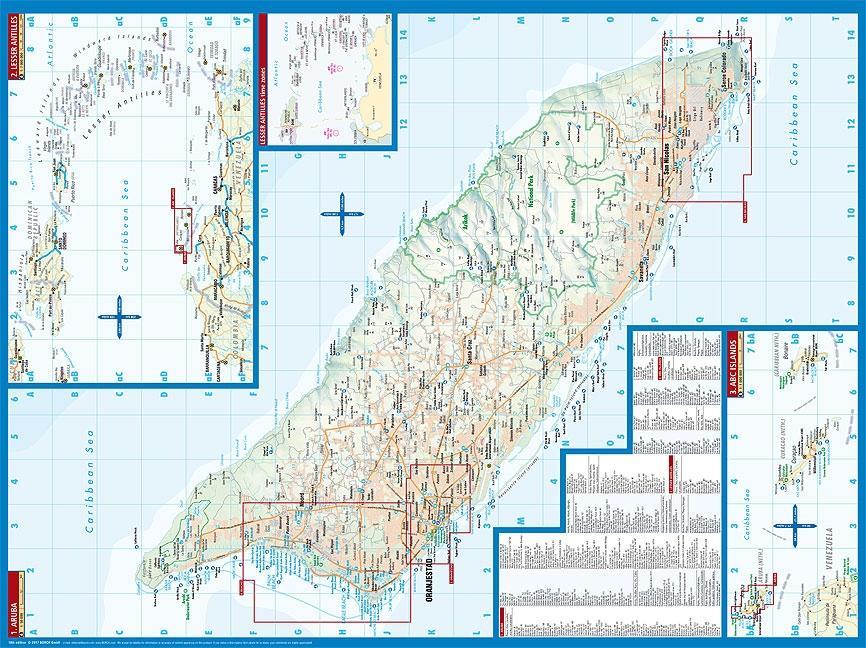 Aruba 1 : 50 000. Road Map + City Maps