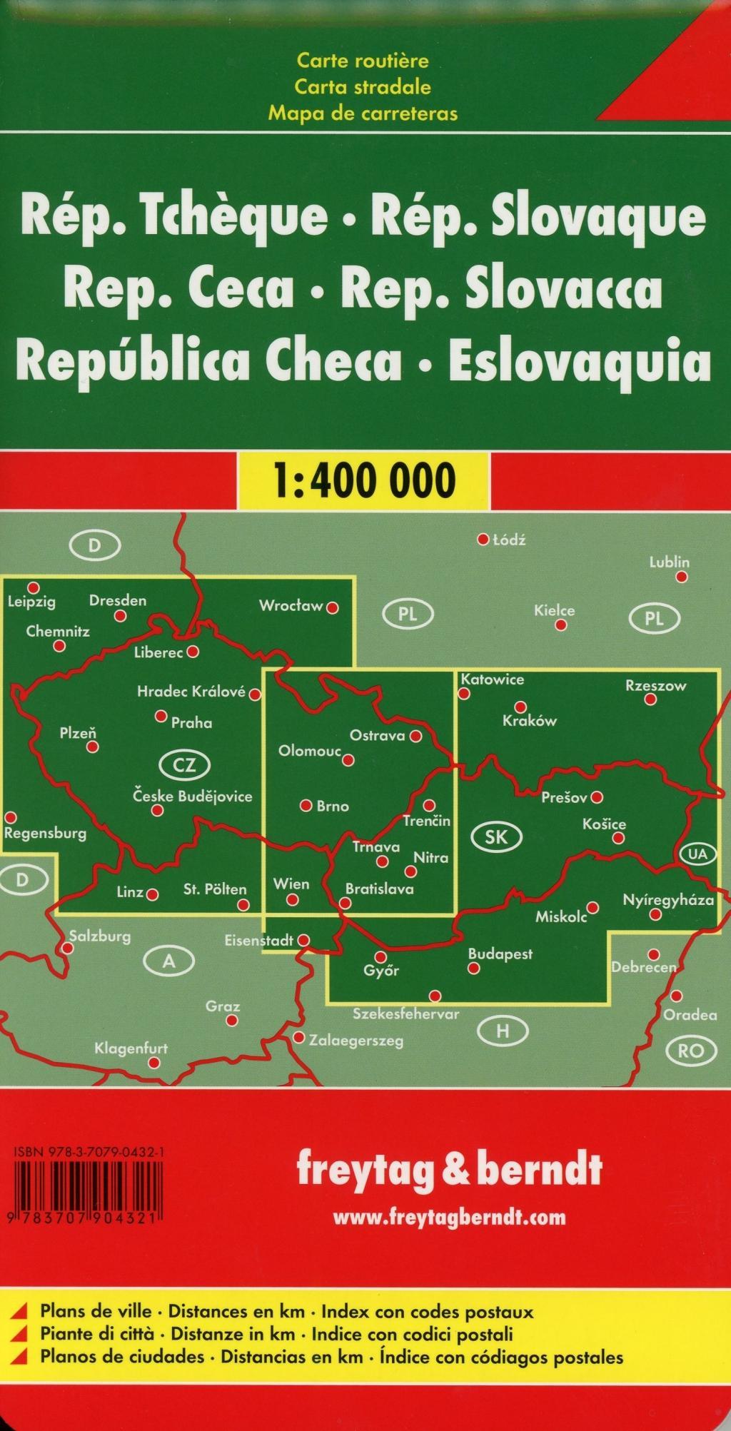 Tschechische Republik / Slowakische Republik  1 : 400 000. Autokarte