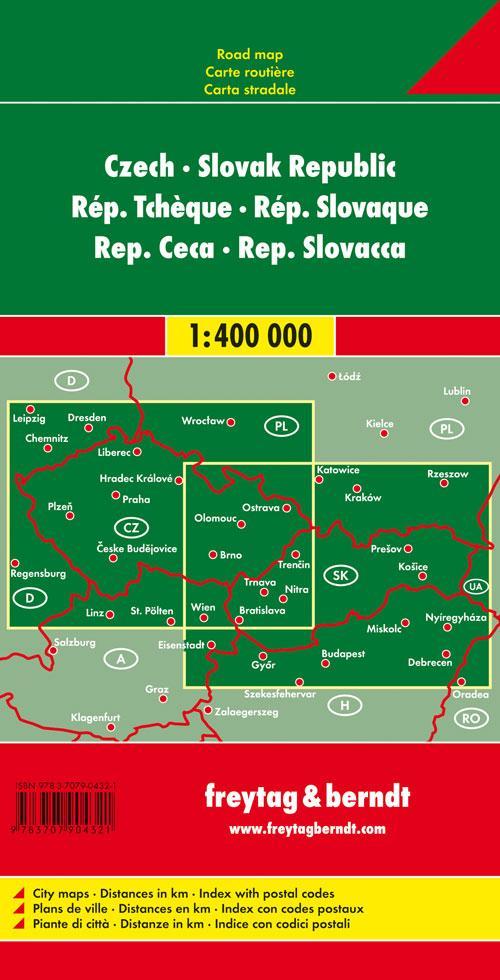 Tschechische Republik / Slowakische Republik  1 : 400 000. Autokarte