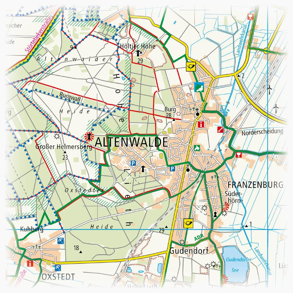 Cuxhaven und umzu (mit Stadtplan) 1:60 000