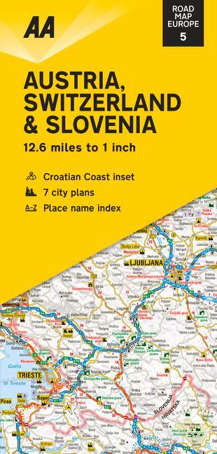 Road Map Austria, Switzerland & Slovenia