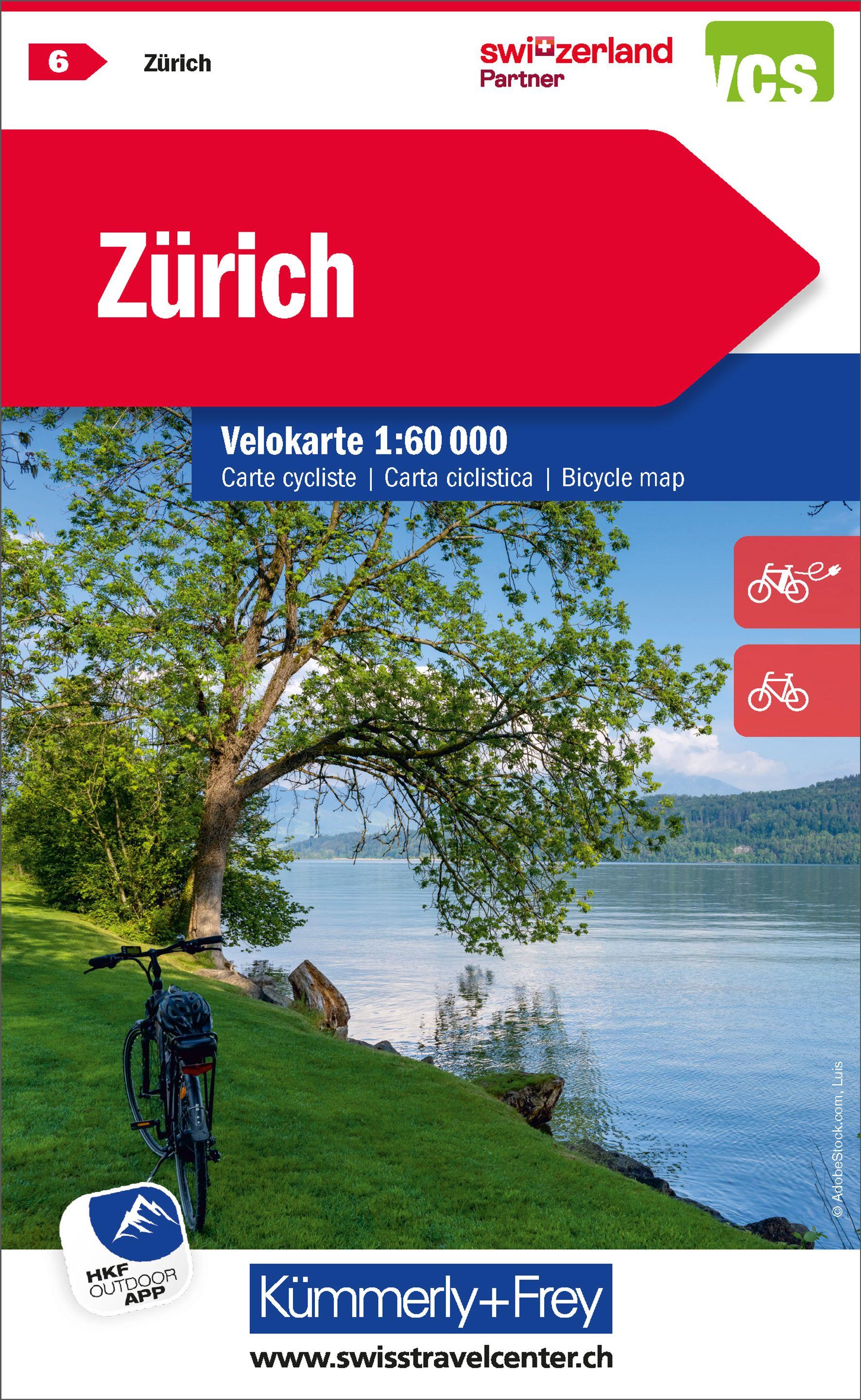 KuF Schweiz Radkarte 06 Zürich 1 : 60 000