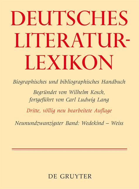 Deutsches Literatur-Lexikon. Neunundzwanzigster Band