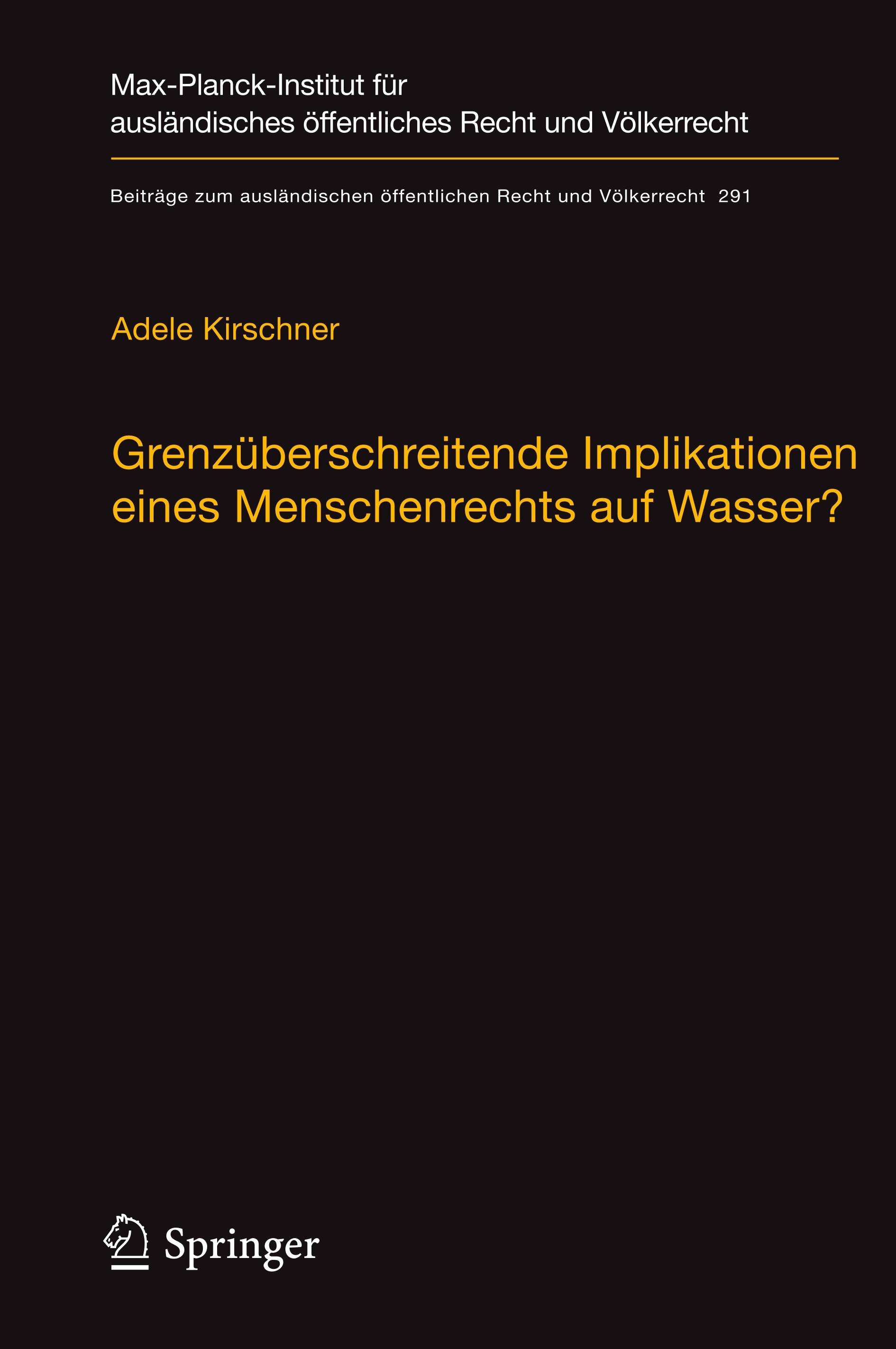 Grenzüberschreitende Implikationen eines Menschenrechts auf Wasser?