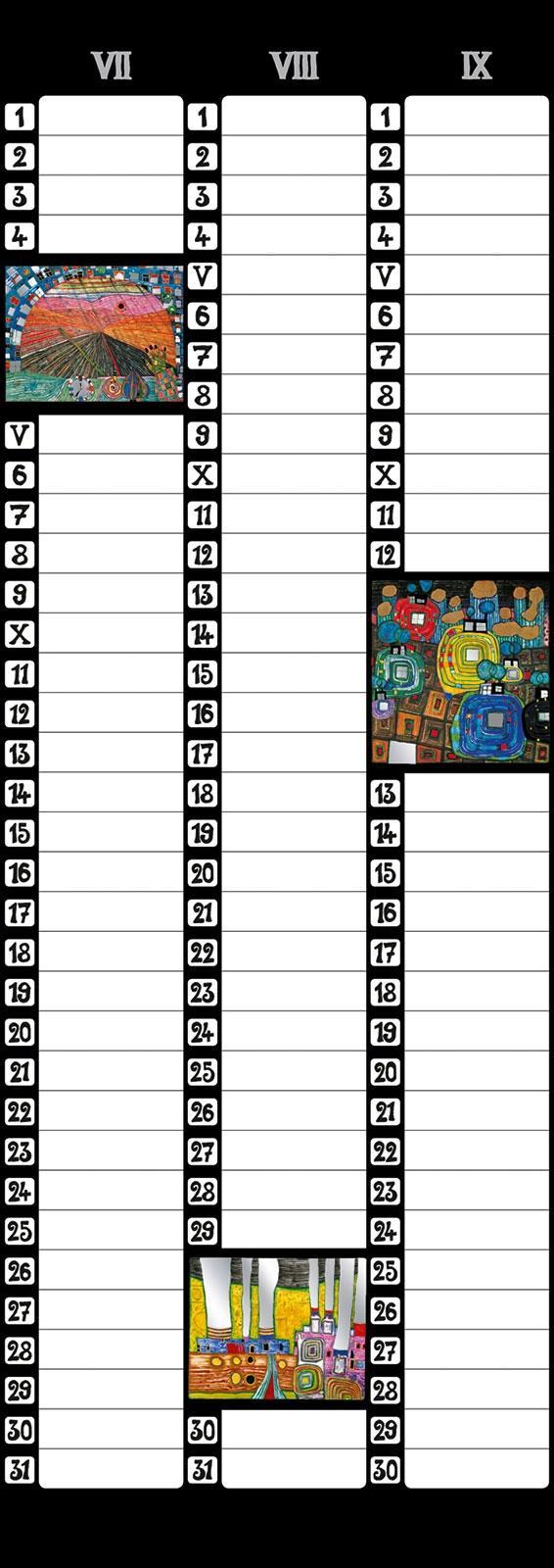 Hundertwasser Birthday Calendar