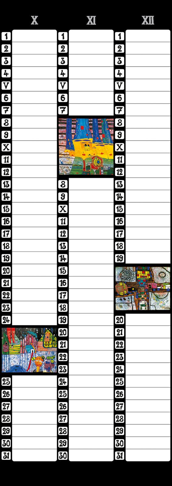 Hundertwasser Birthday Calendar