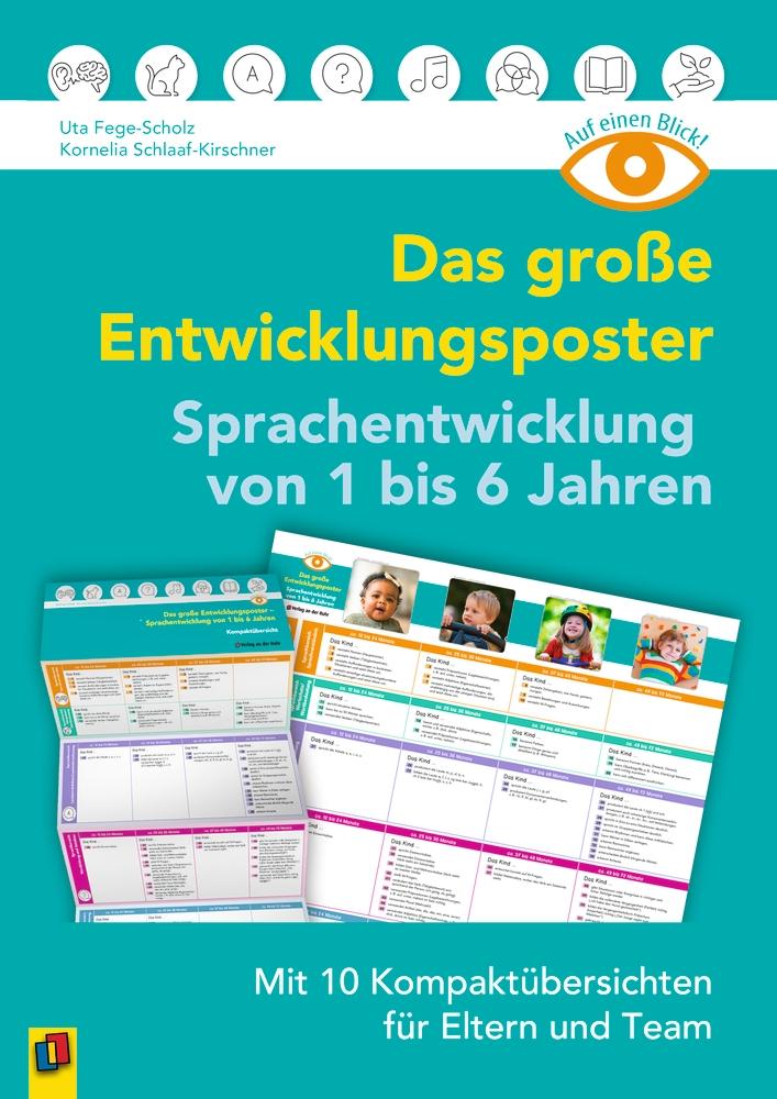 Auf einen Blick: Das große Entwicklungsposter - Sprachentwicklung von 1 bis 6 Jahren