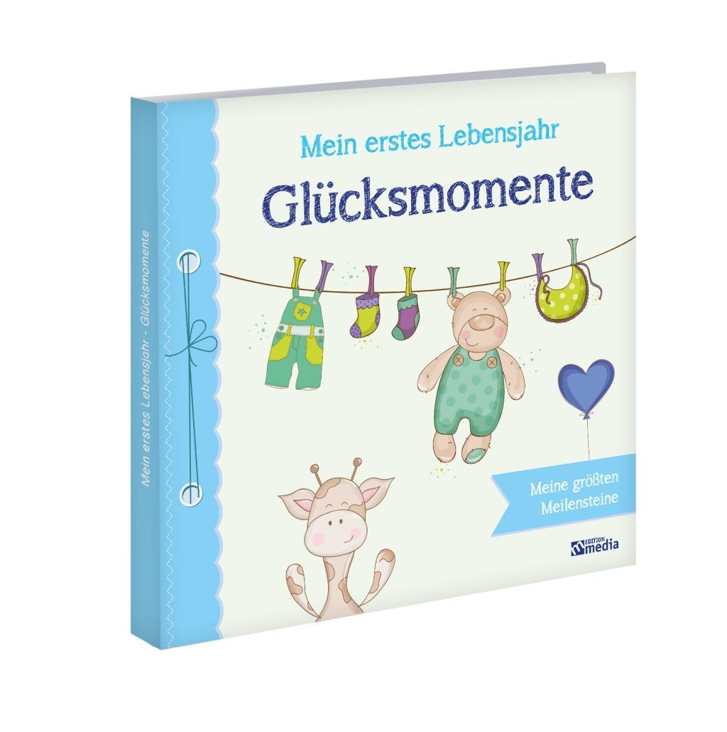 Babyalbum: Mein erstes Lebensjahr - Glücksmomente. Blau