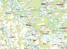 Naturpark Niederlausitzer Heidelandschaft - Kurstadt Bad Liebenwerda - Mühlberg - Schradenland 1:50 000