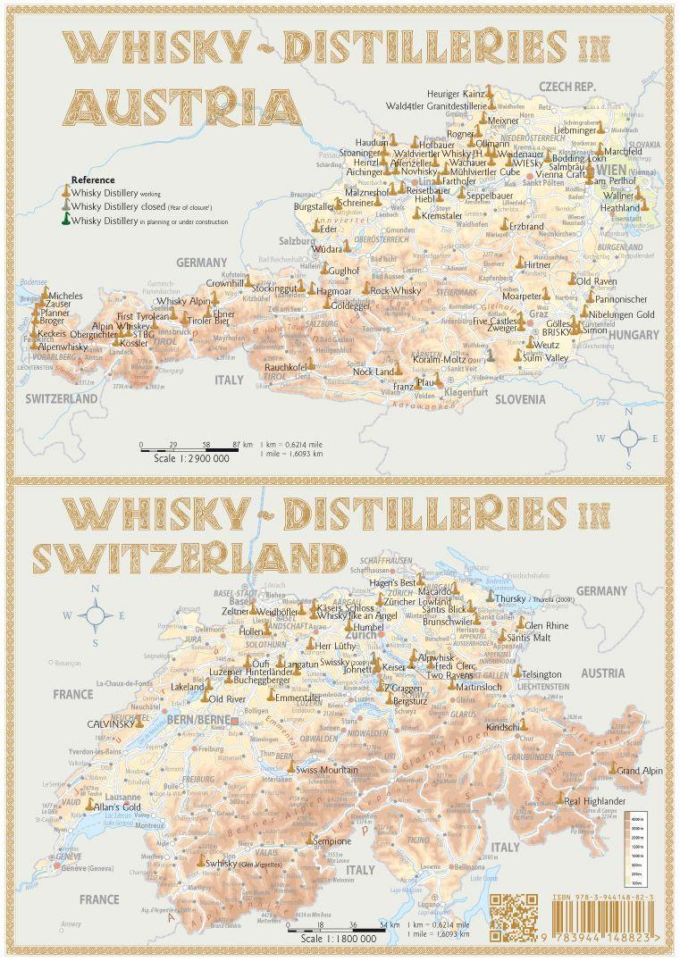 Whisky Distilleries Germany-Austria-Switzerland - Tasting Map