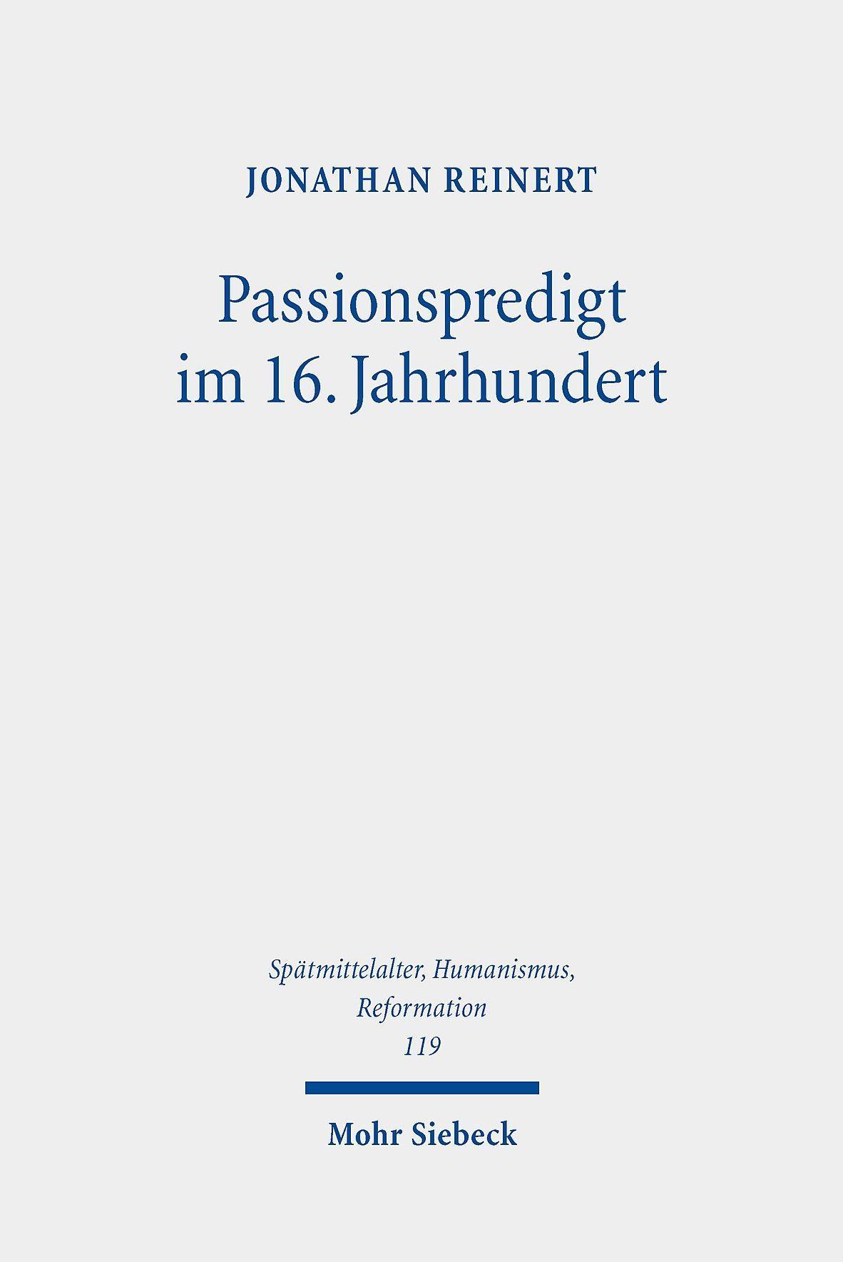 Passionspredigt im 16. Jahrhundert