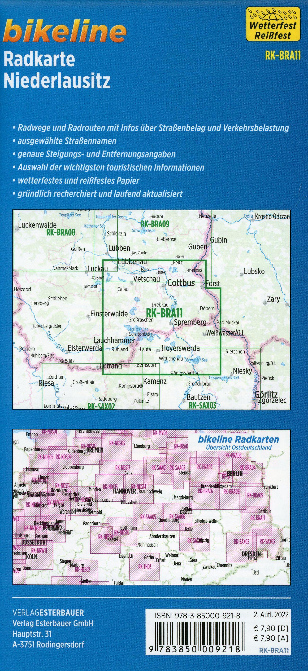 Radkarte Niederlausitz 1:75.000 (RK-BRA11)