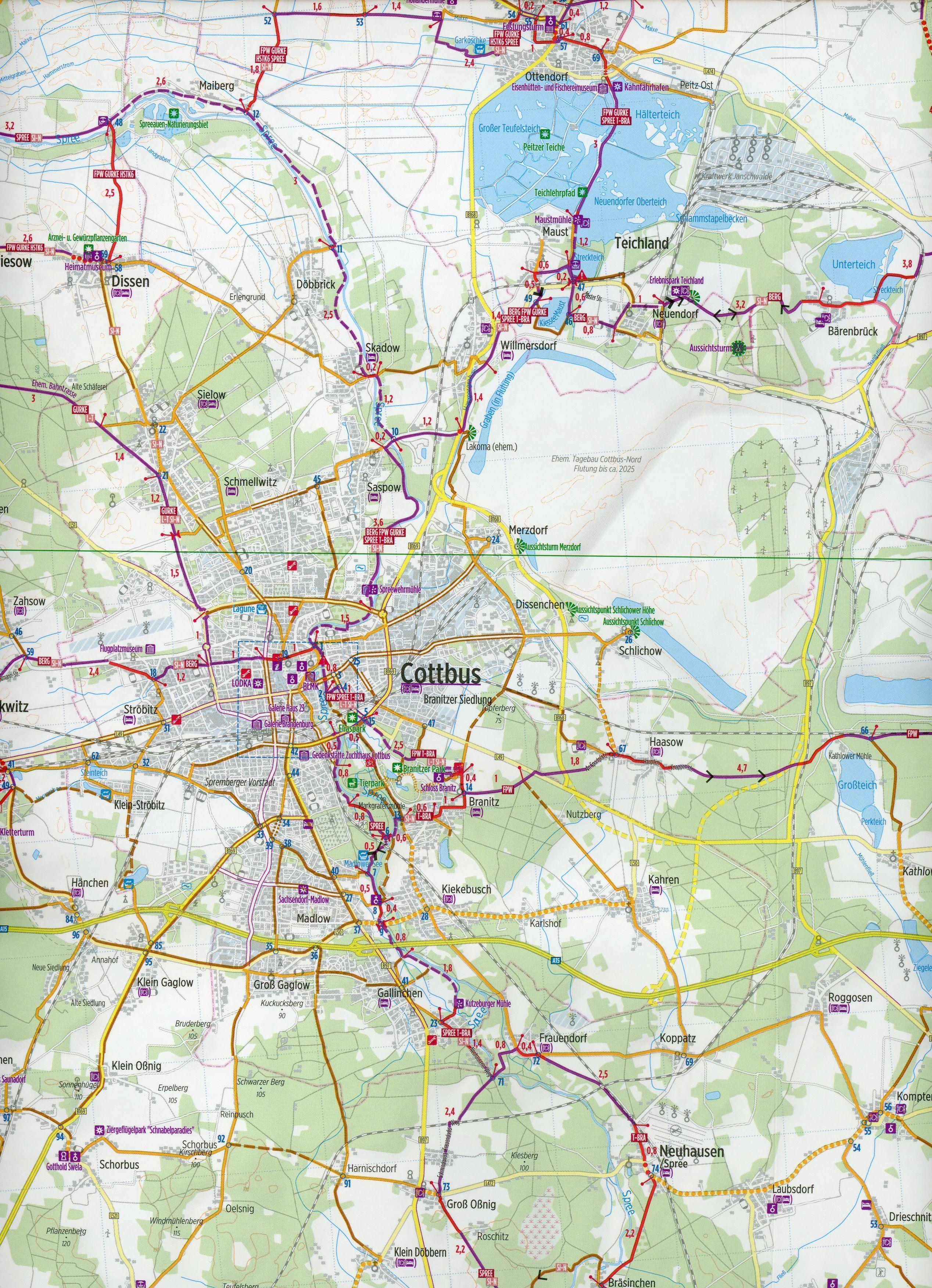 Radkarte Niederlausitz 1:75.000 (RK-BRA11)