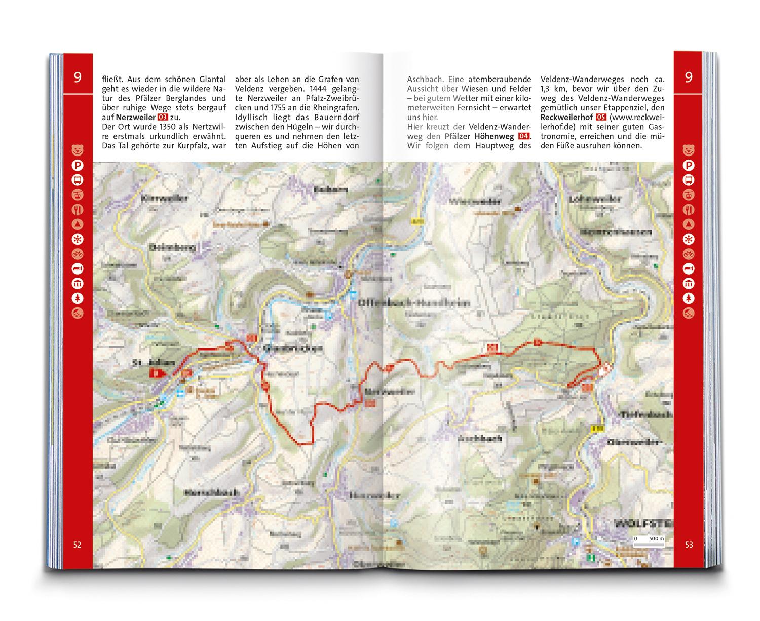 KOMPASS Wanderführer Nordpfälzer Bergland, Rheinhessen, 50 Touren