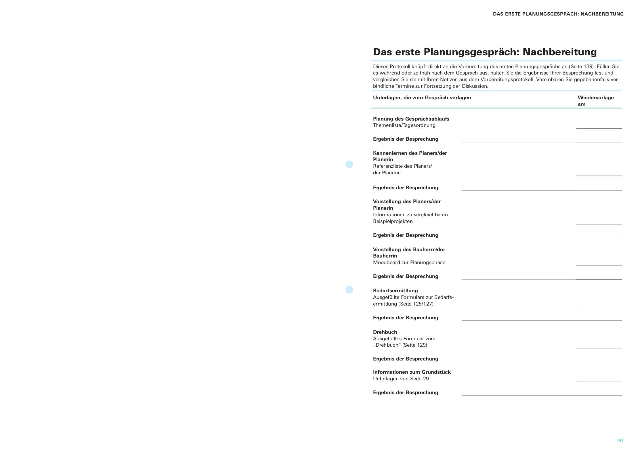 Bauherren-Praxismappe Bauplanung