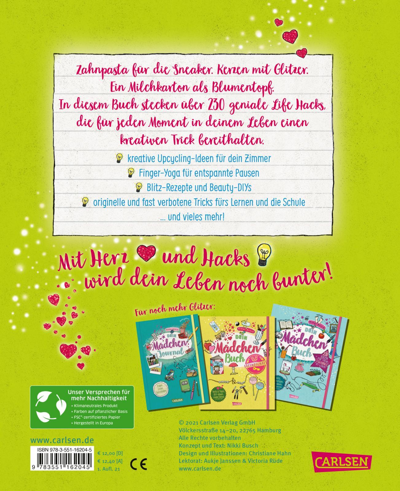 #buch4you: Dein Mädchenbuch: Life Hacks