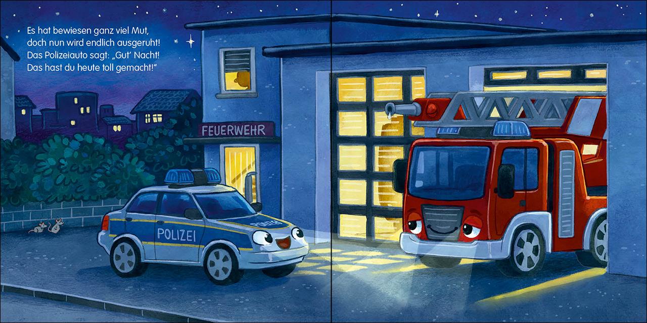 Gute Nacht, kleines Polizeiauto!