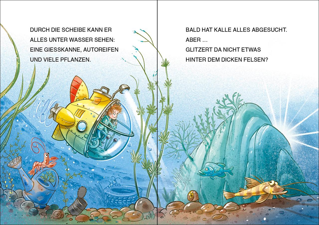 Leselöwen 1. Klasse - Die verborgene Unterwasser-Stadt (Großbuchstabenausgabe)