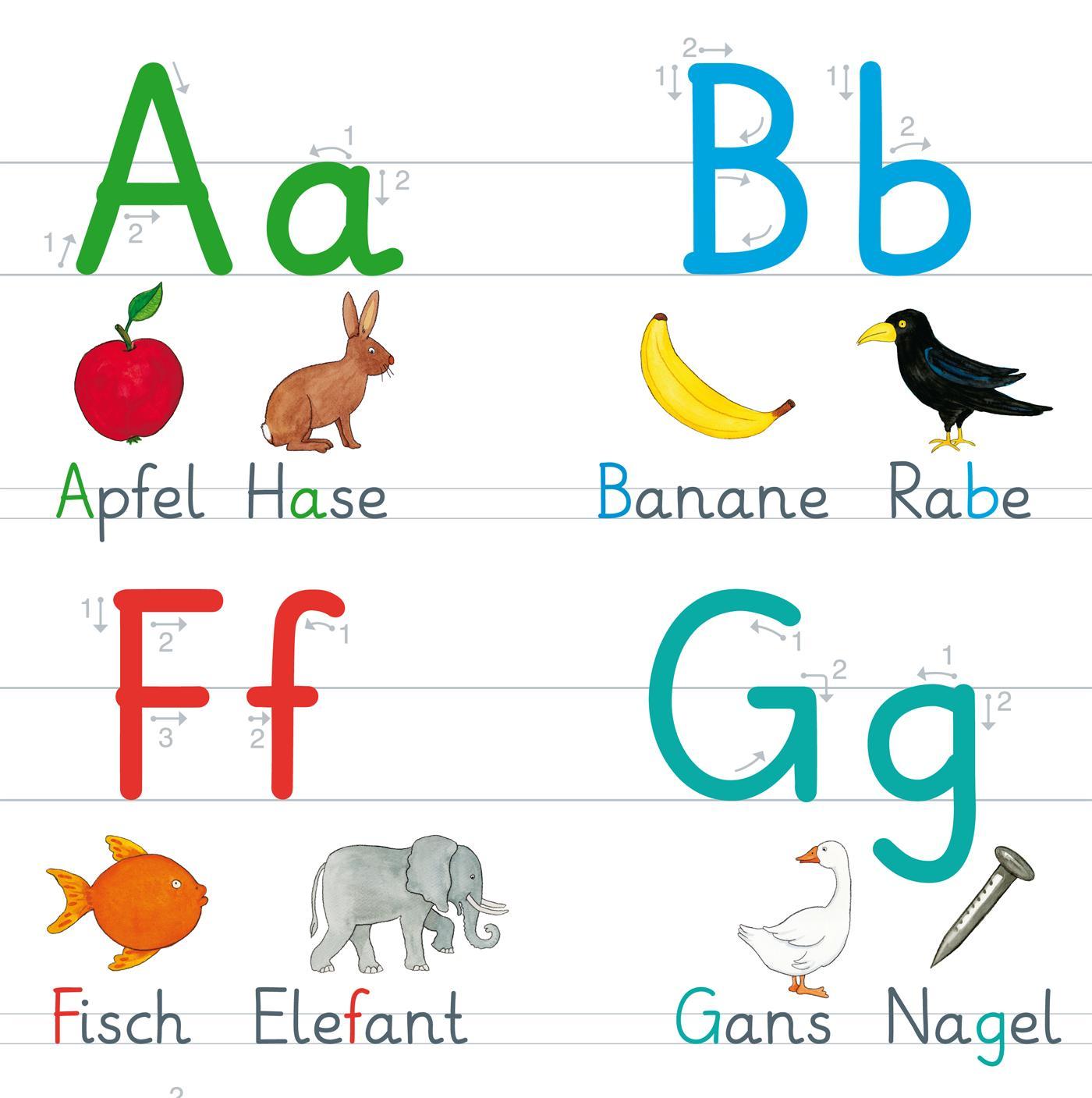 Fragenbär-Lernposter: Mein großes Grundschrift-ABC - Buchstaben und Laute (GS)