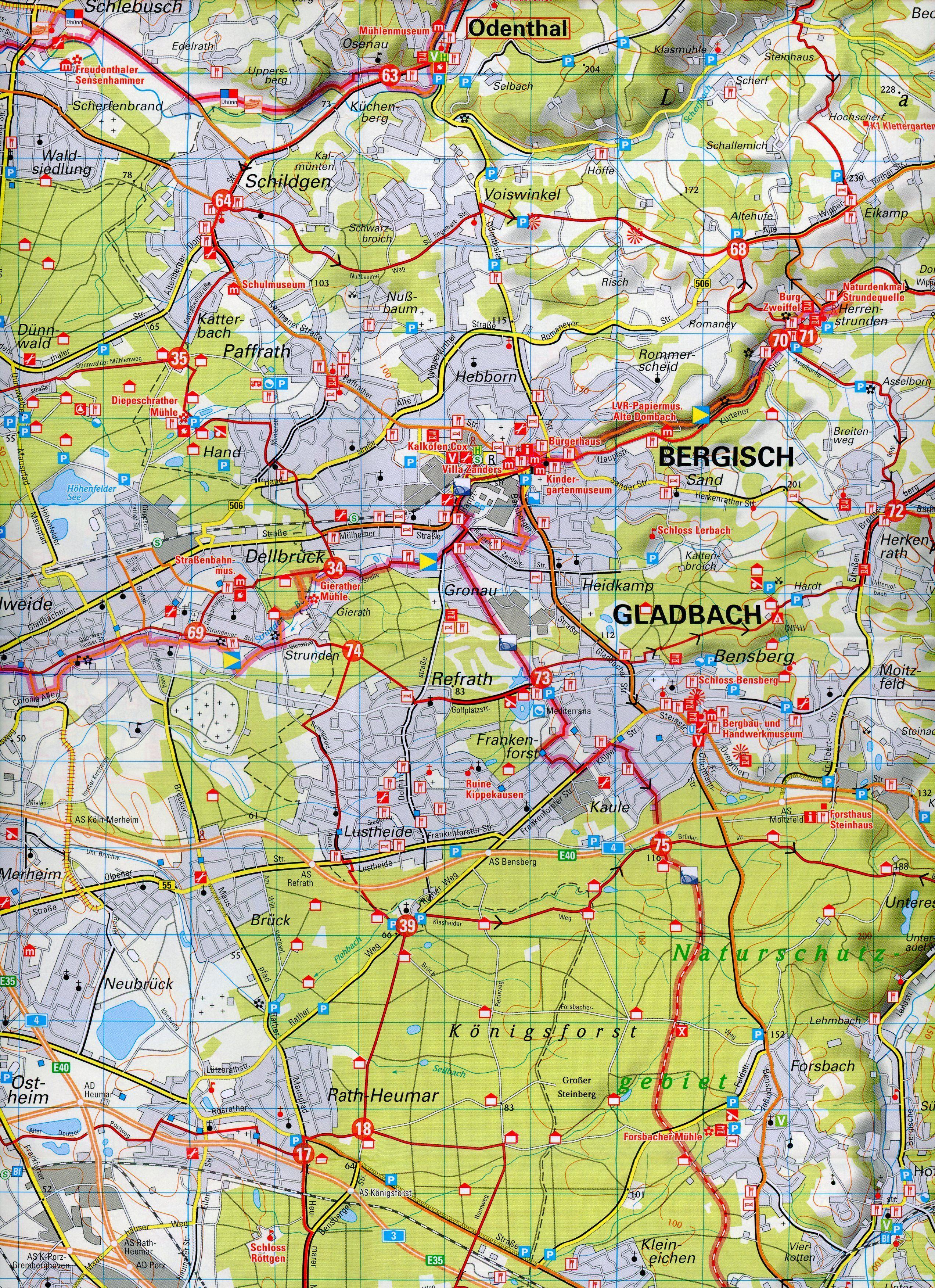 Radwanderkarte BVA Radwandern im Rheinisch-Bergischen und Oberbergischen Kreis 1:50.000, reiß- und wetterfest, GPS-Tracks Download