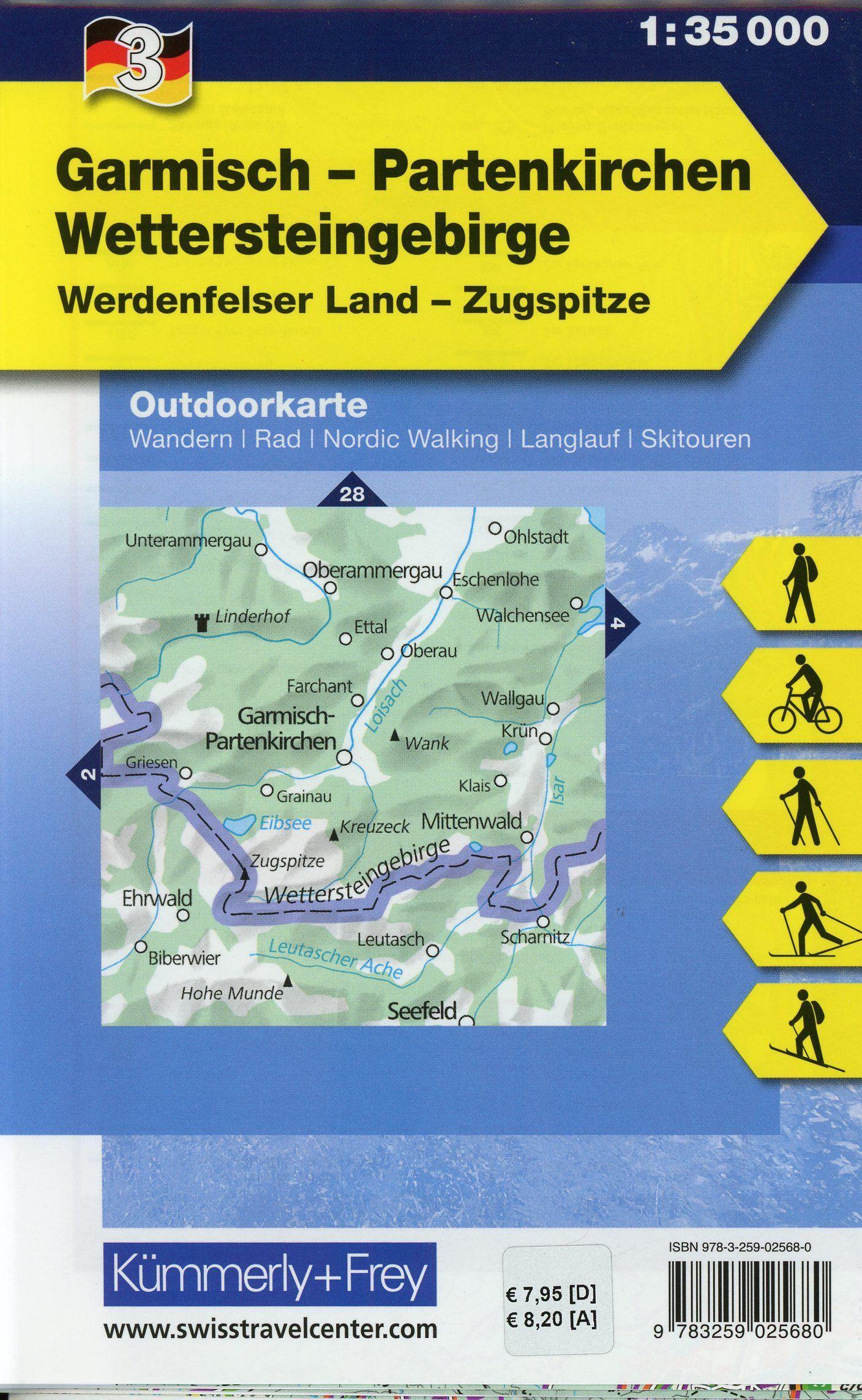 Garmisch Partenkirchen Wettersteingebirge Nr. 03 Outdoor Deutschland 1:35 000