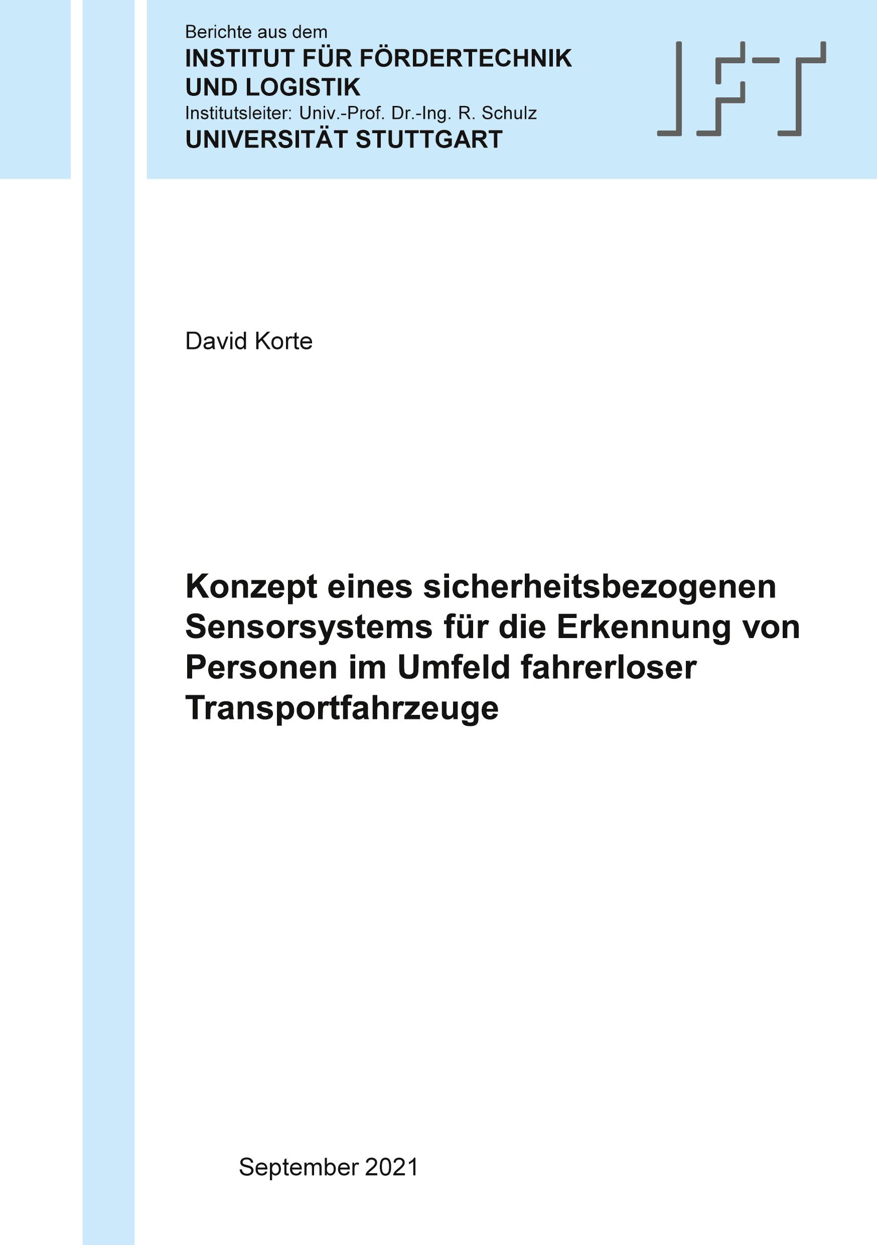 Konzept eines sicherheitsbezogenen Sensorsystems für die Erkennung von Personen im Umfeld fahrerloser Transportfahrzeuge