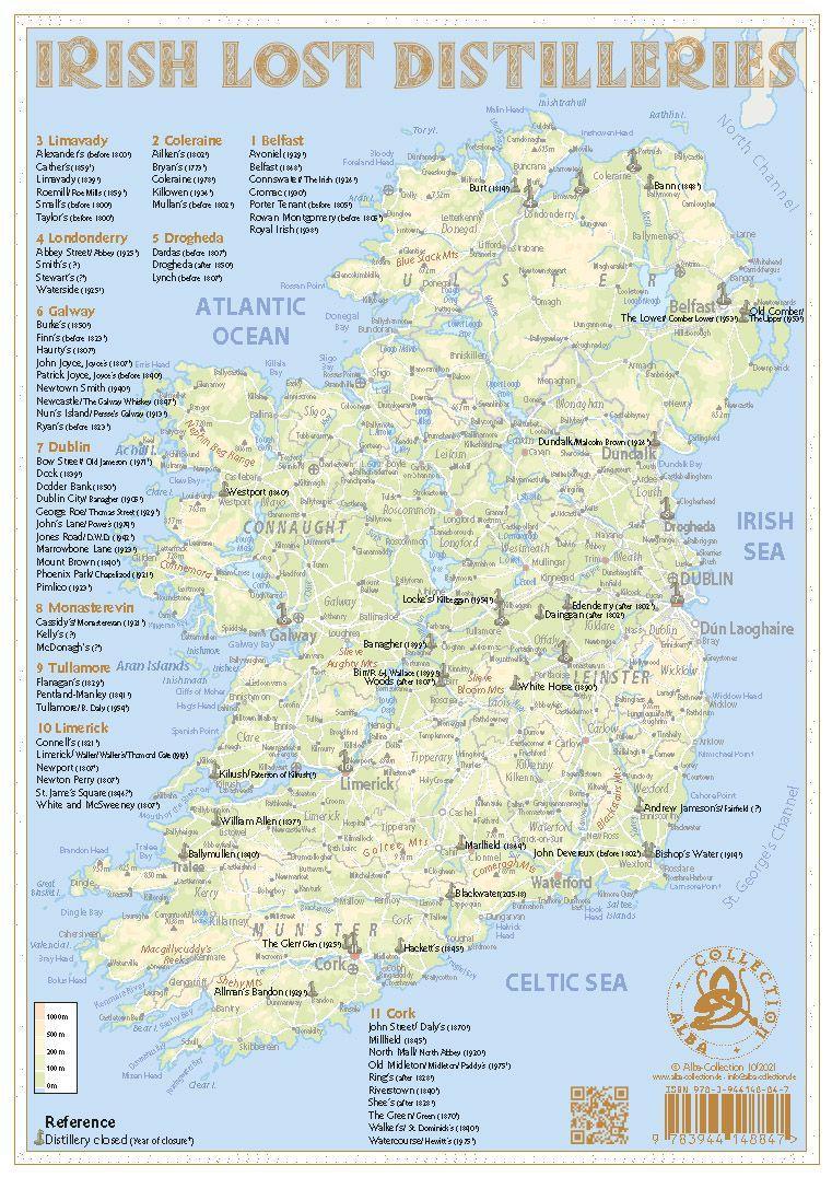 Whiskey Distilleries Ireland - Tasting Map