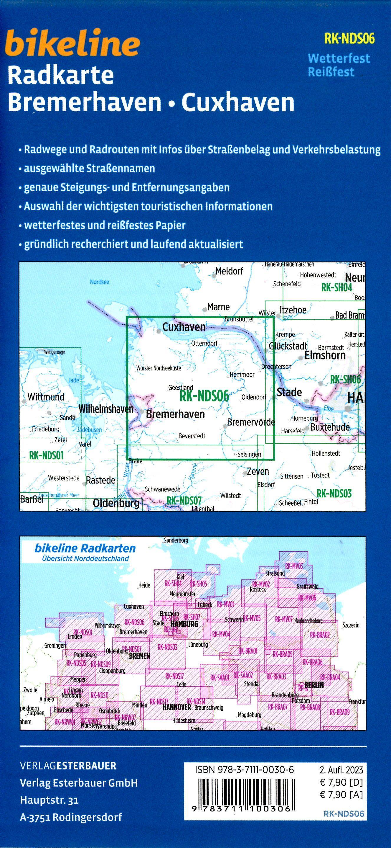 Radkarte Bremerhaven Cuxhaven (RK-NDS06)