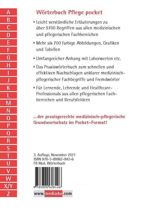 Wörterbuch Pflege pocket : Medizinischer Grundwortschatz und Fachwörterlexikon für Pflegeberufe