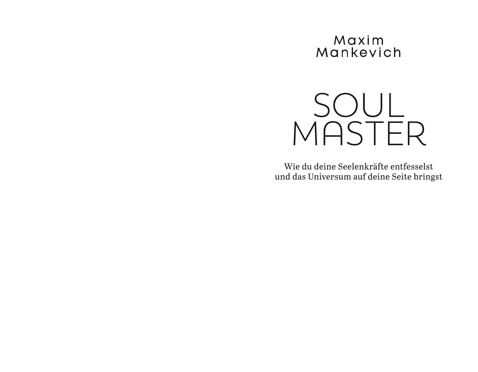 Soul Master  - SPIEGEL-Bestseller #1