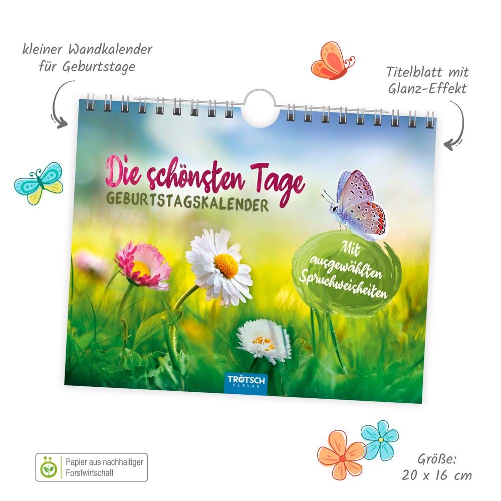 Trötsch Geburtstagskalender Die schönsten Tage Geburtstagskalender mit ausgewählten Sprüchen