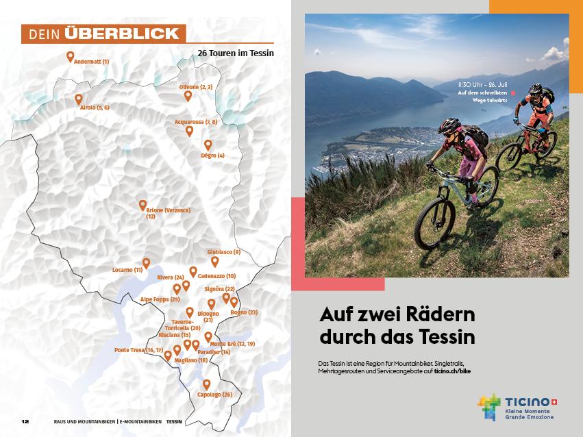 Tessin Raus und Mountainbiken | E-Mountainbiken