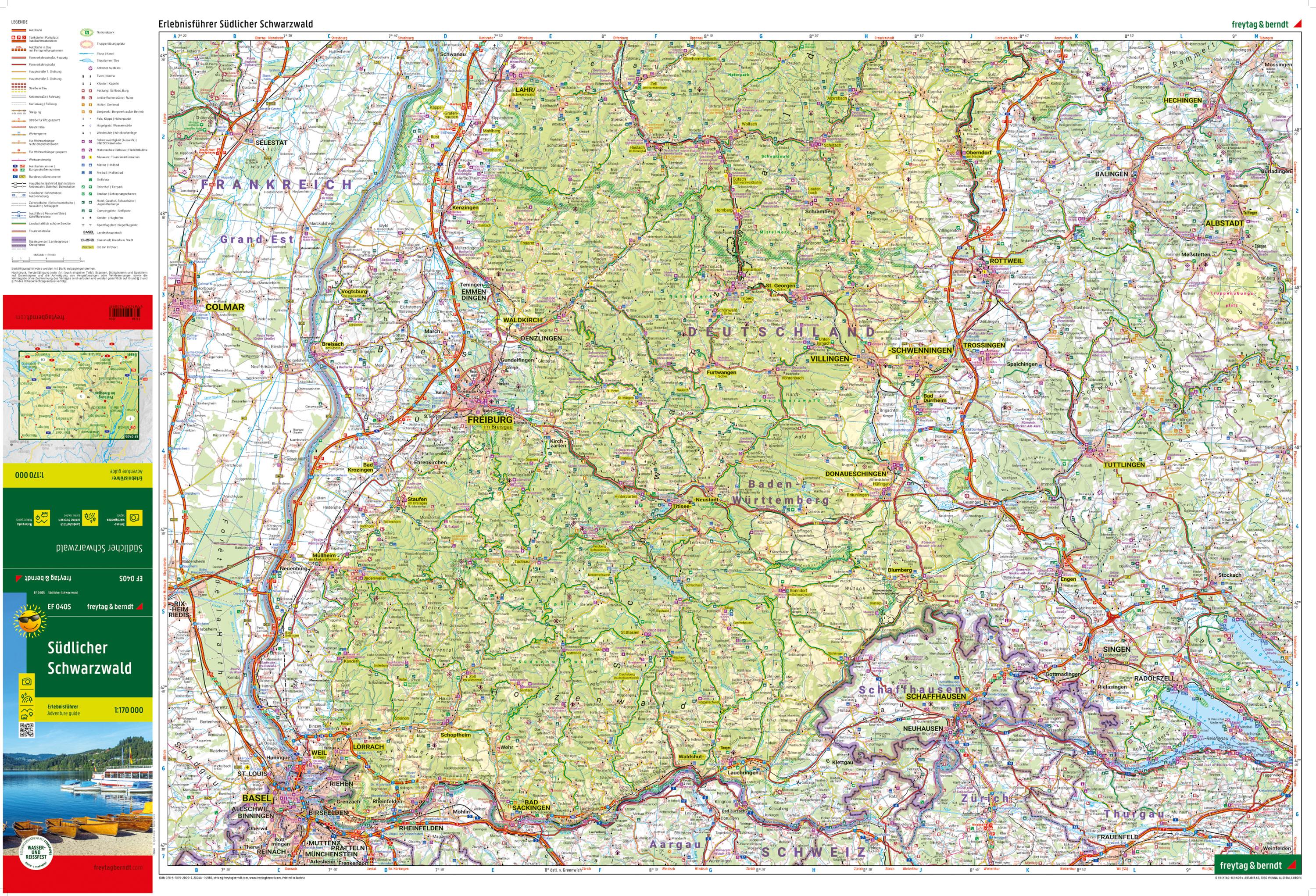 Südlicher Schwarzwald, Erlebnisführer 1:170.000, freytag & berndt, EF 0405