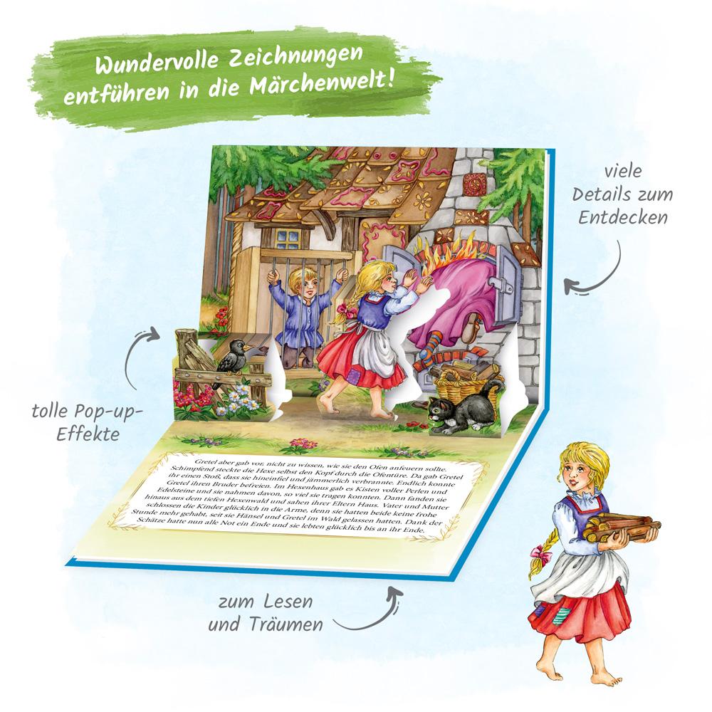 Trötsch Märchenbuch Pop-up-Buch Hänsel und Gretel