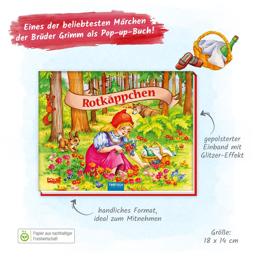 Trötsch Märchenbuch Pop-up-Buch Rotkäppchen