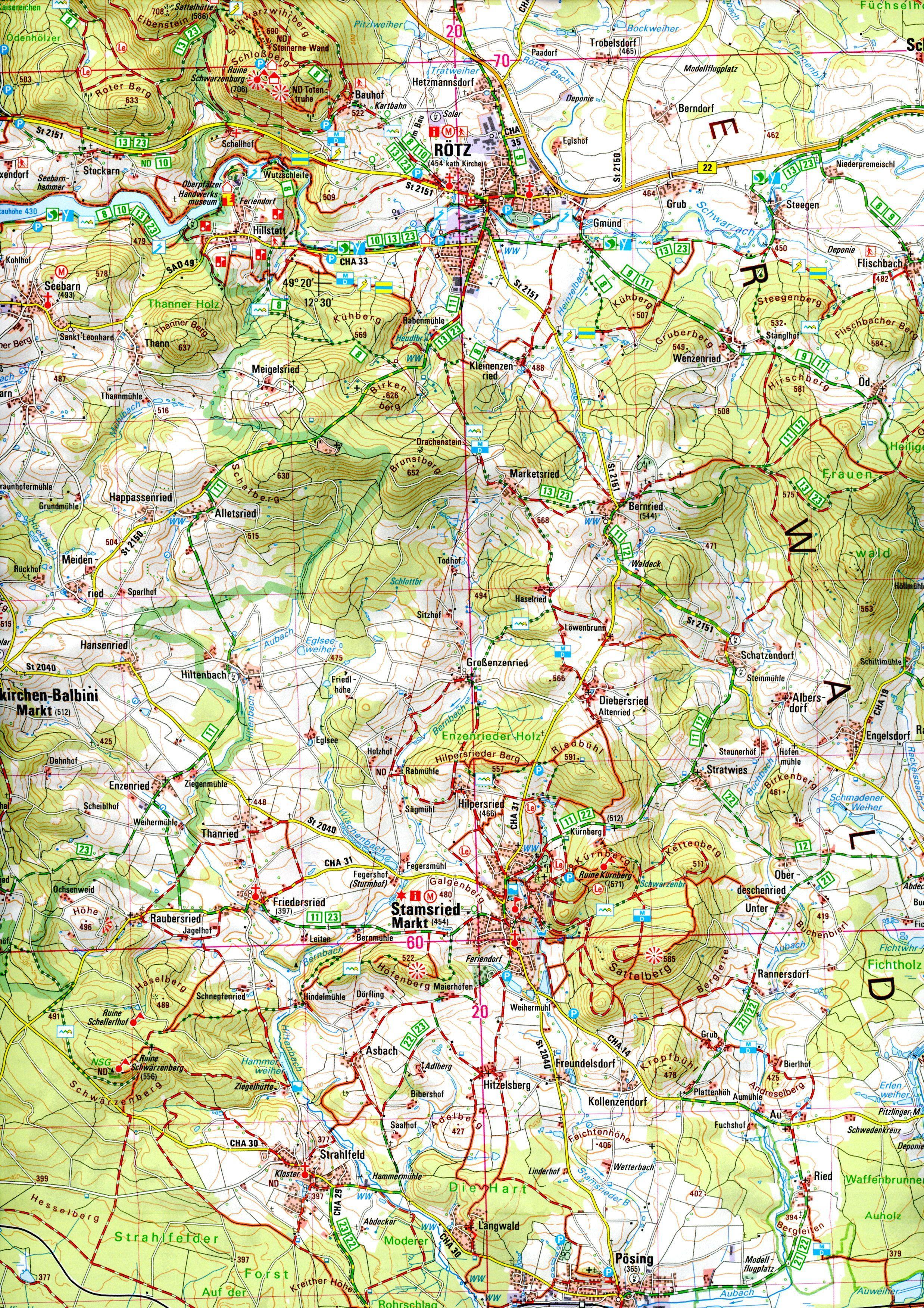 Naturpark Oberer Bayerischer Wald, östlicher Teil 1 : 50 000 (UK50-27)