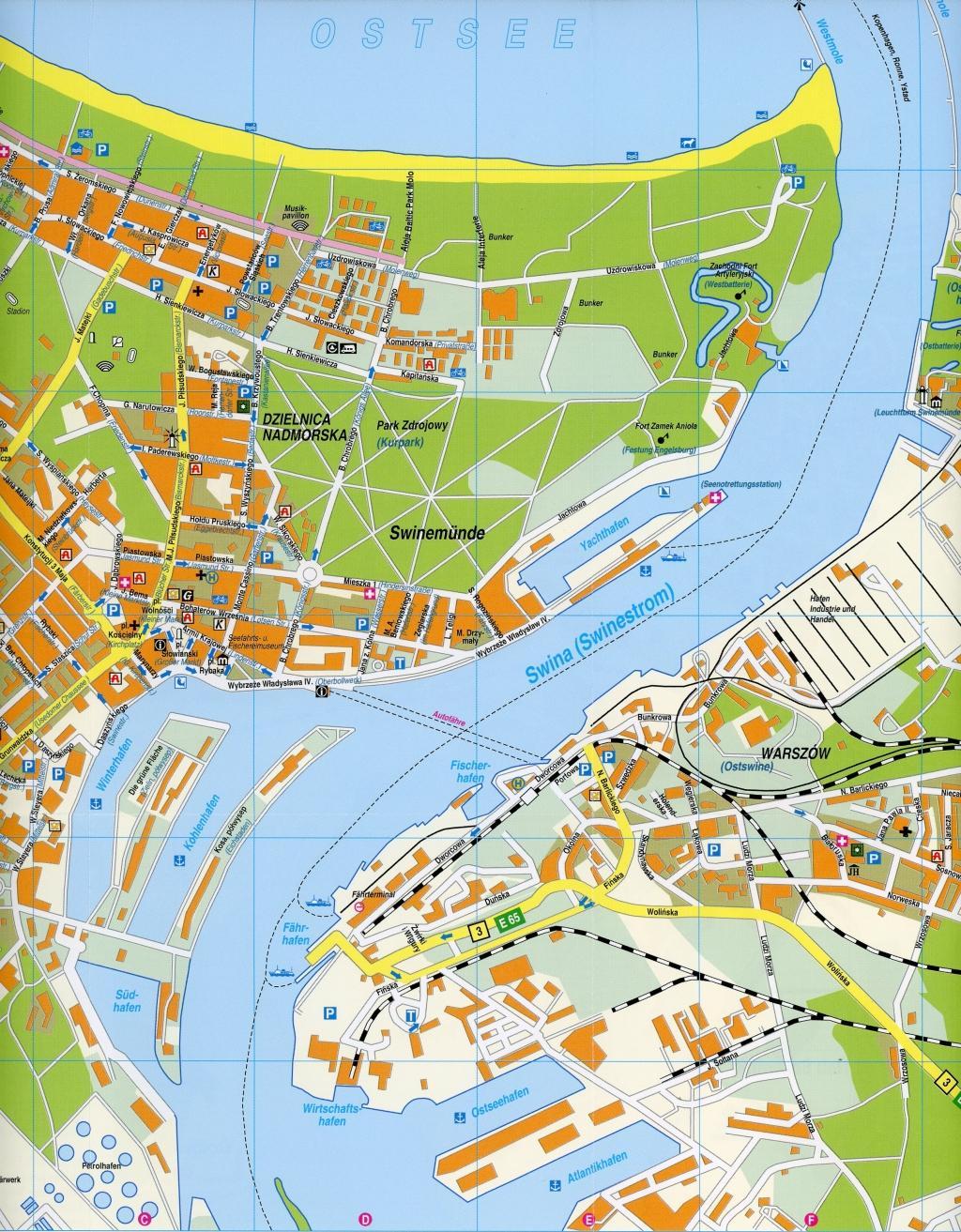 Swinemünde/Swinoujscie & Heringsdorf, Ahlbeck, Bansin Ortspläne