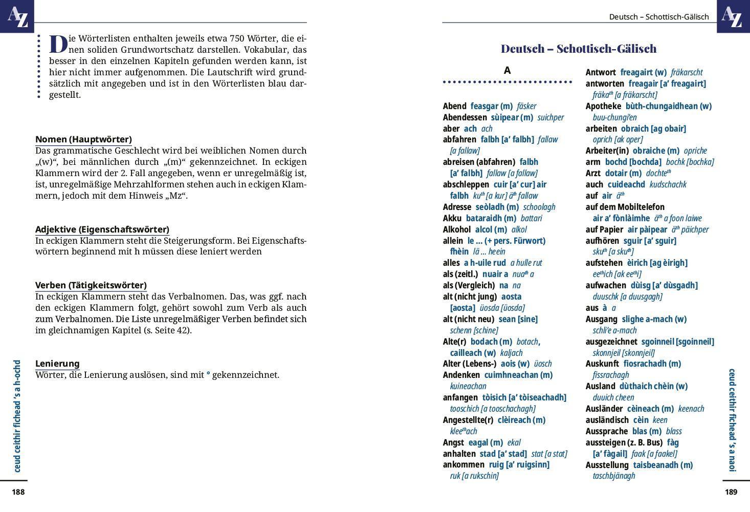 Schottisch-Gälisch - Wort für Wort