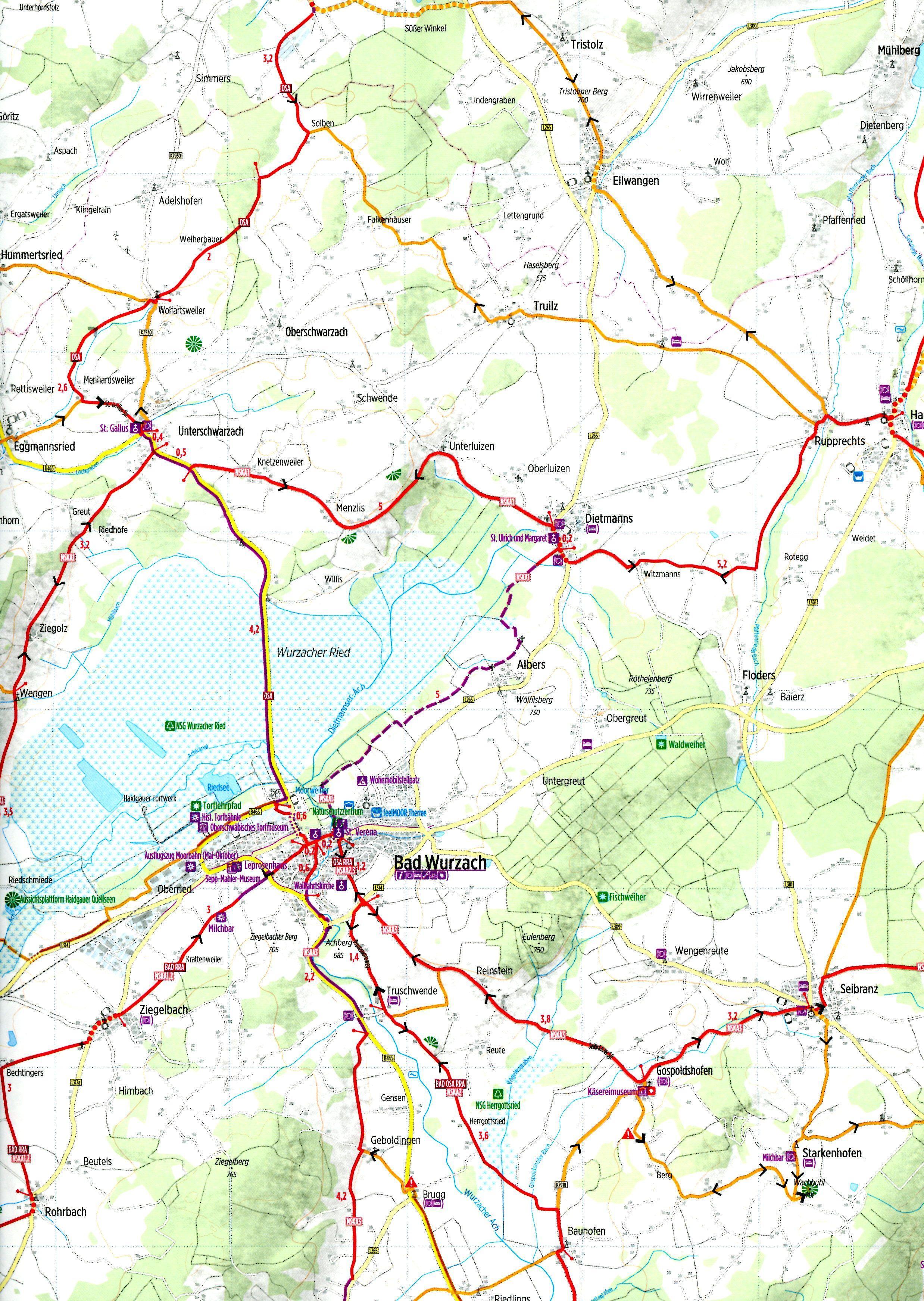 Radwanderkarte Naturschatzkammern Allgäu RW-NSKA