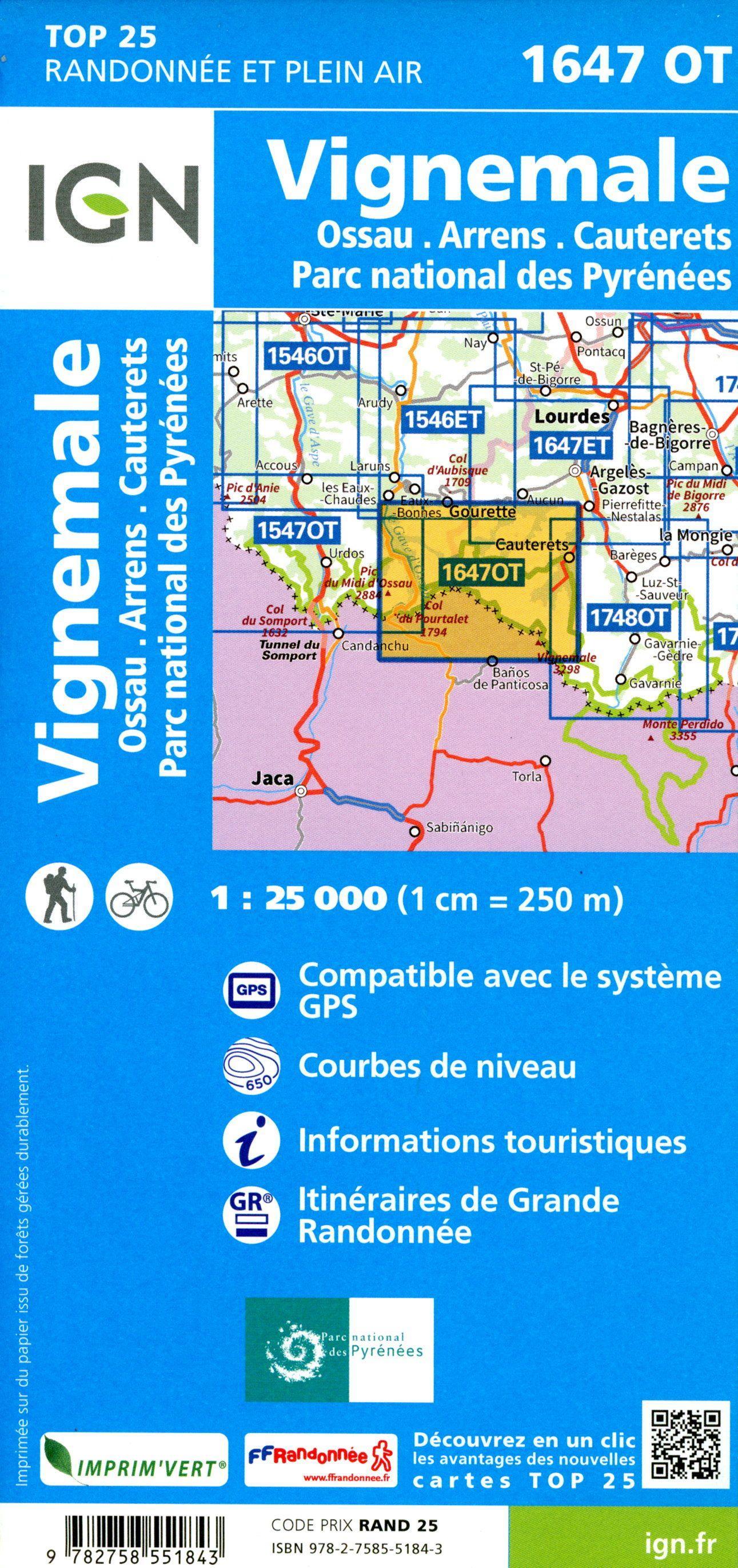 Vignemale Ossau Cautetrets 1:25 000