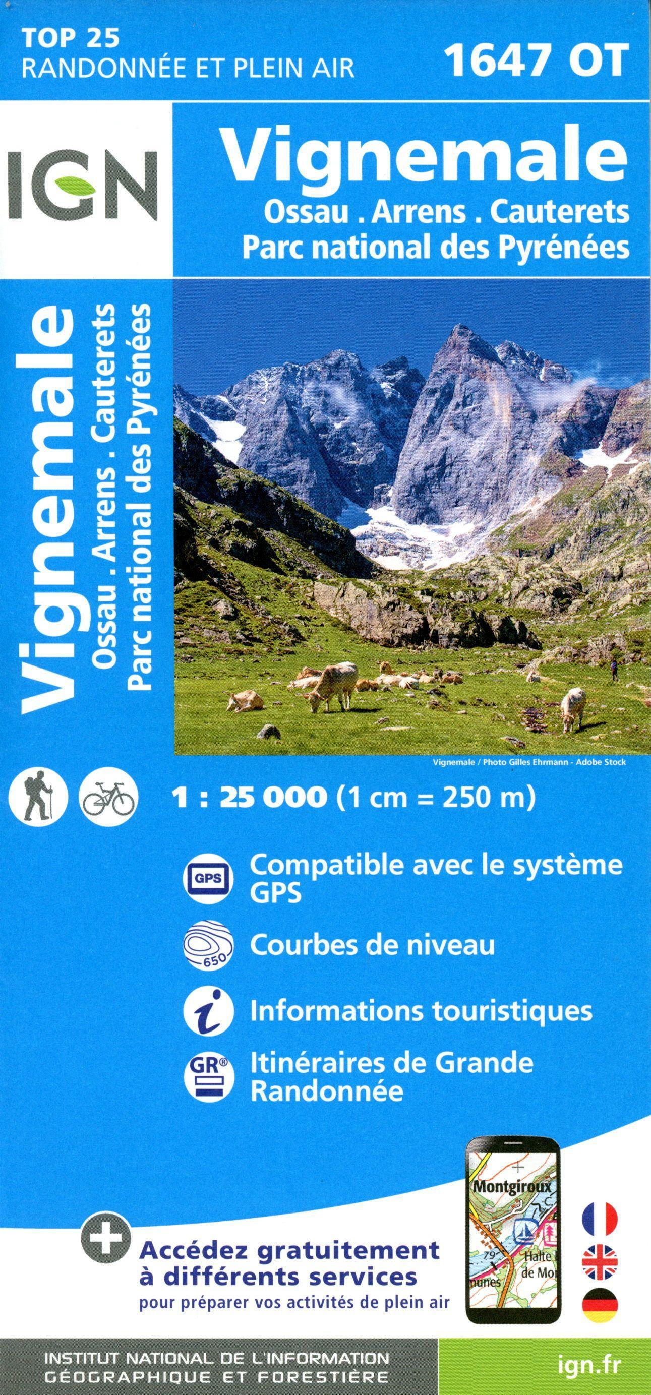 Vignemale Ossau Cautetrets 1:25 000