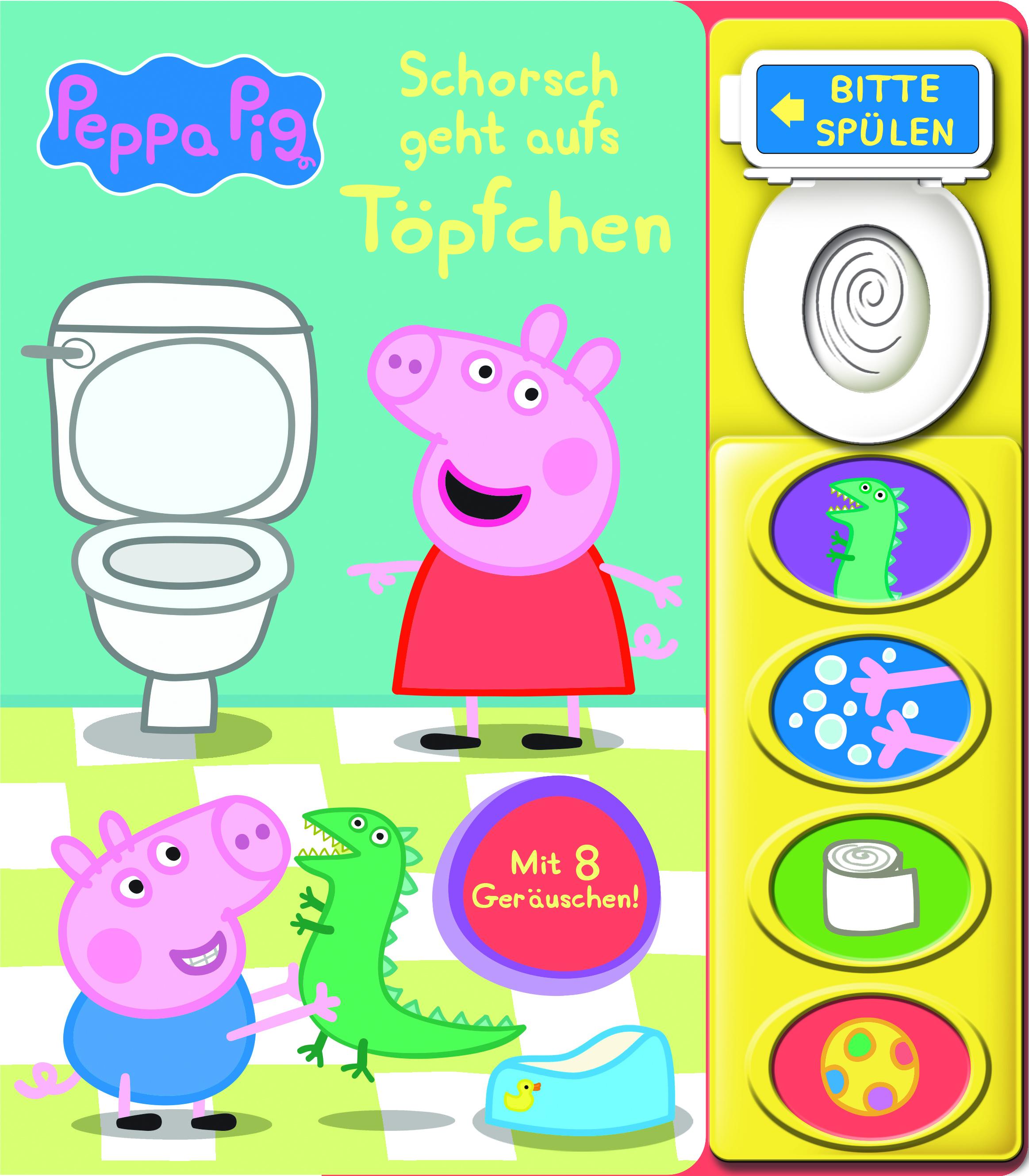 Peppa Pig - Schorsch geht aufs Töpfchen - Mein Klo-Soundbuch - Pappbilderbuch mit Klospülung und 8 Geräuschen - Peppa Wutz