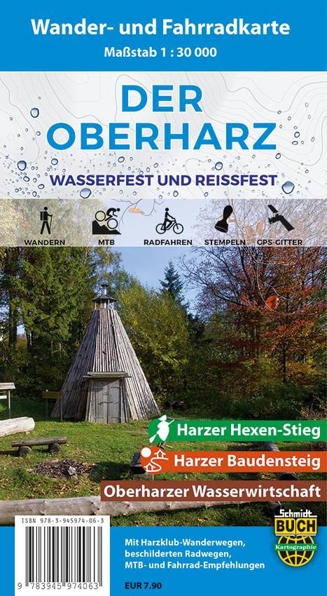 Der Oberharz Wander- und Fahrradkarte 1 : 30 000