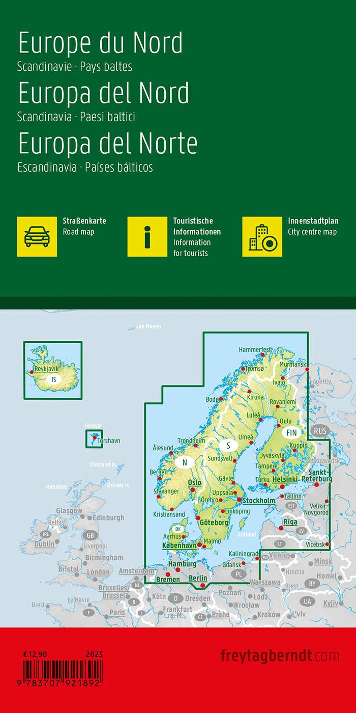 Nordeuropa, Straßenkarte 1:2.000.000, freytag & berndt