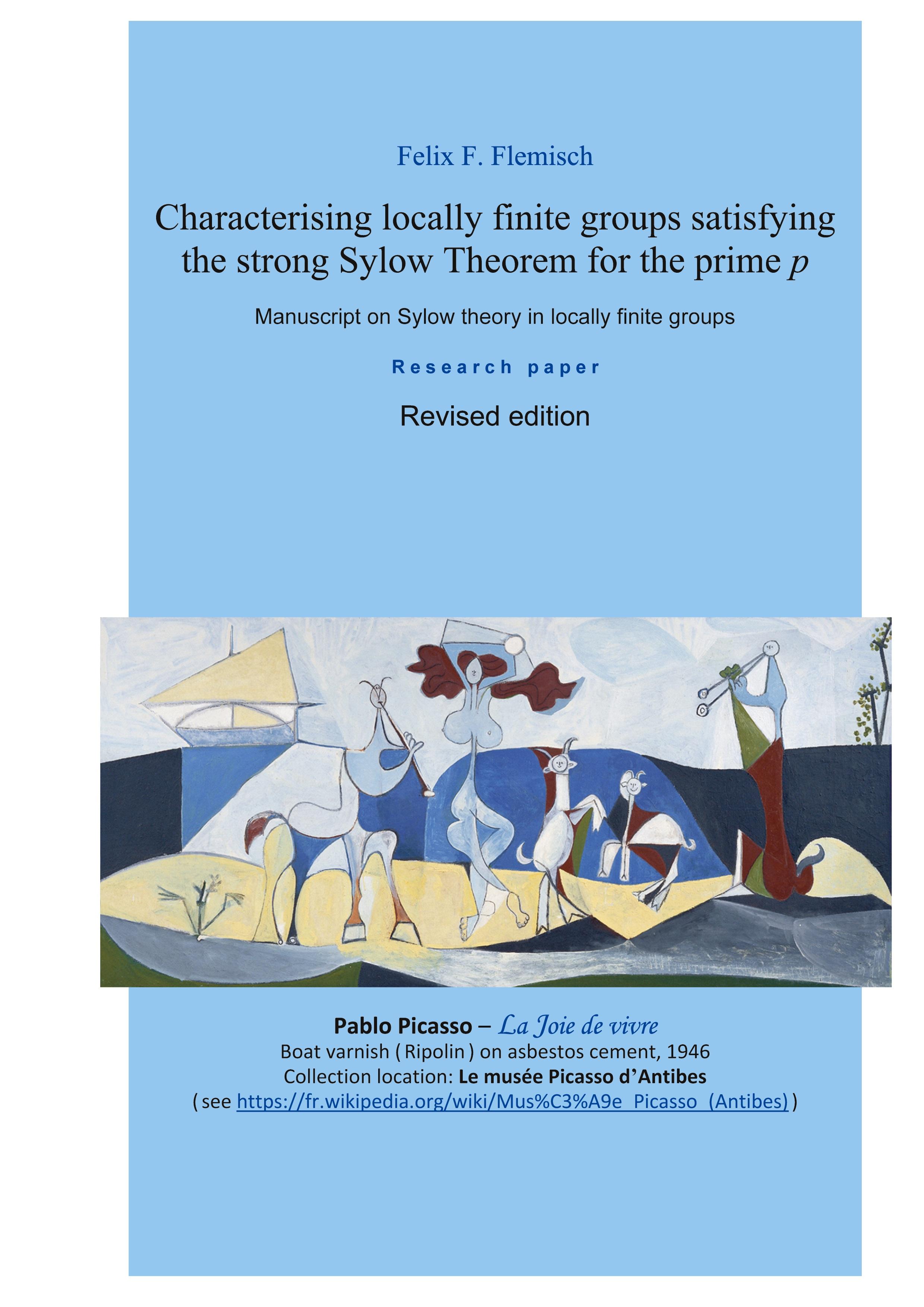 Characterising locally finite groups satisfying the strong Sylow Theorem for the prime p