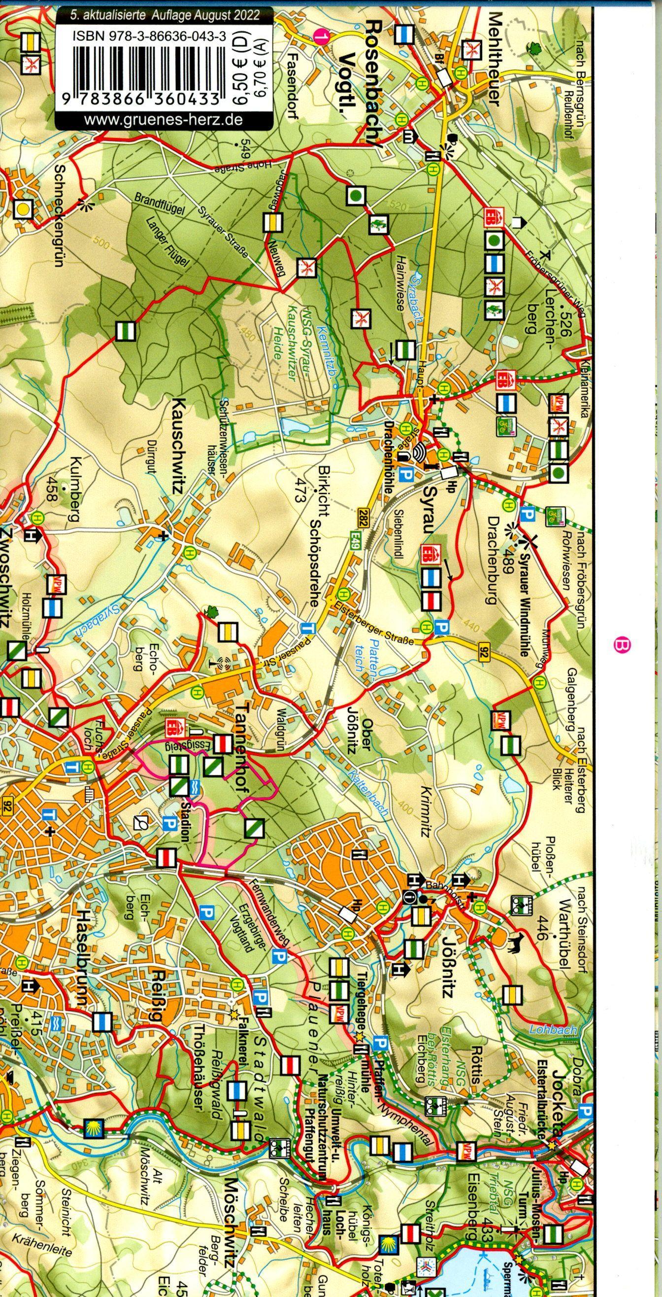 Wanderkarte Sächsisches Vogtland 1:50.000