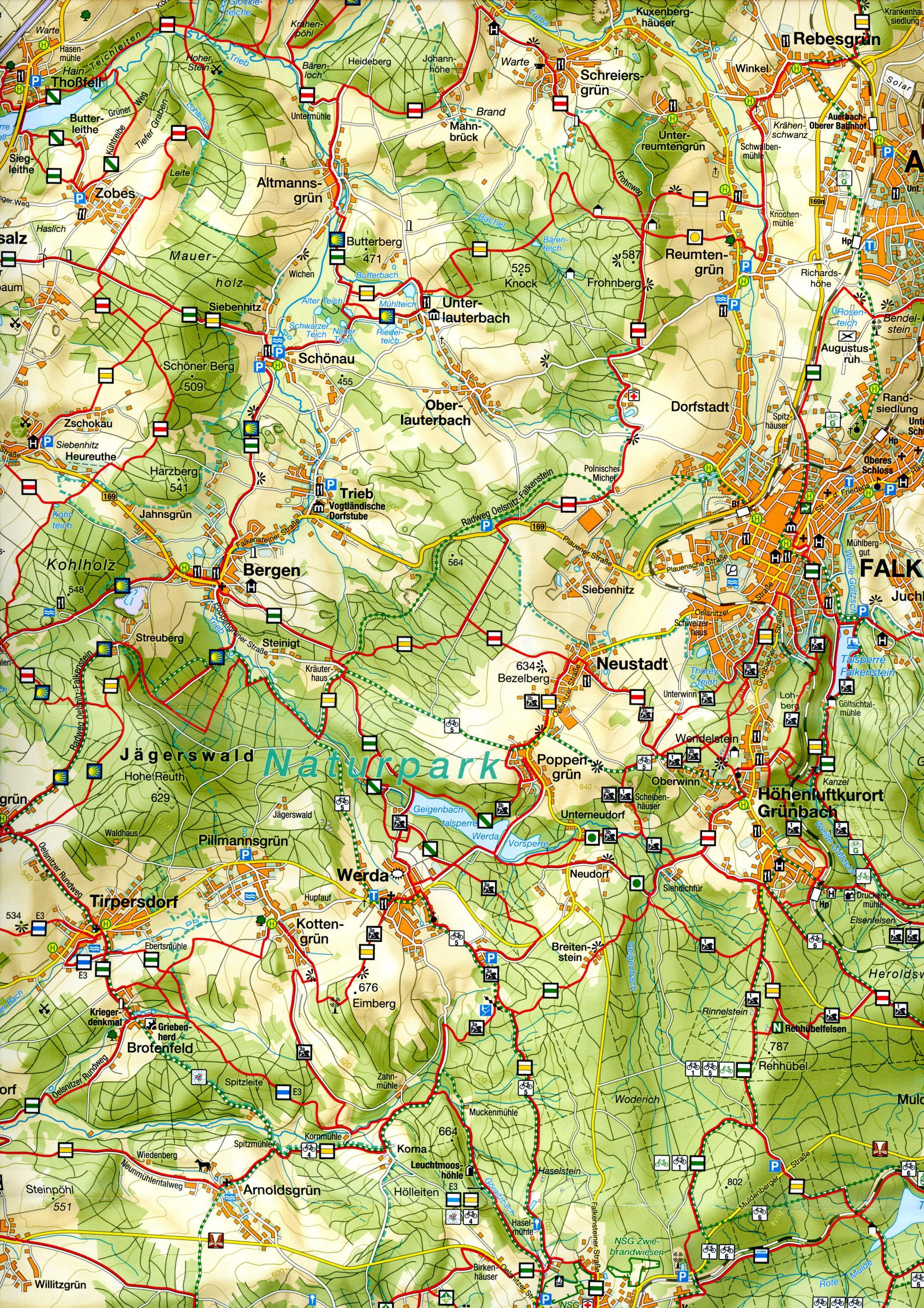 Wanderkarte Sächsisches Vogtland 1:50.000