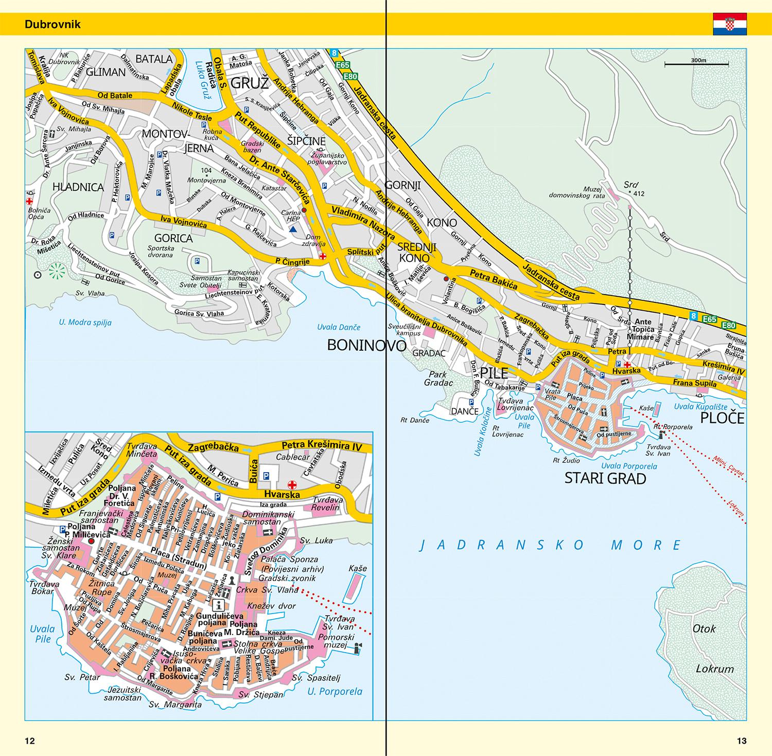 ADAC Länderkarte Kroatien, Montenegro, Serbien, Bosnien u. Herzegowina 1:750.000