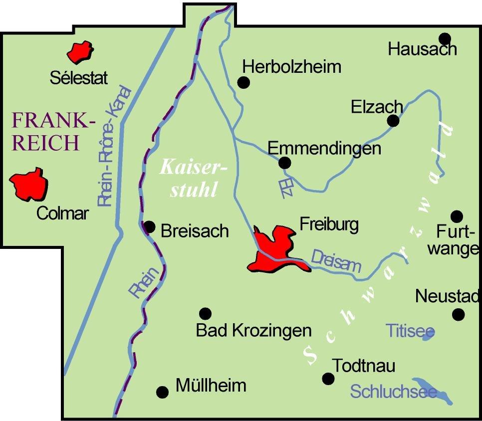 ADFC-Regionalkarte Freiburg und Umgebung 1:75.000, reiß- und wetterfest, GPS-Tracks Download